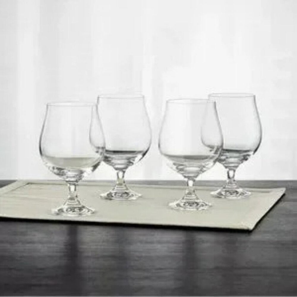 Hotel Collection Stemmed Beer Glasses, Set of 4, (come in new with box)
